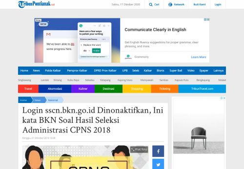 
                            10. Login sscn.bkn.go.id Dinonaktifkan, Ini kata BKN Soal Hasil Seleksi ...