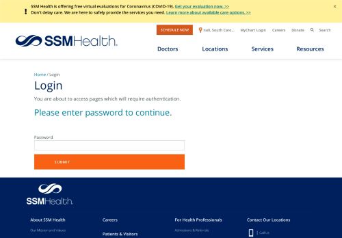 
                            1. Login | SSM Health