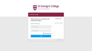 
                            13. Login - St George's College