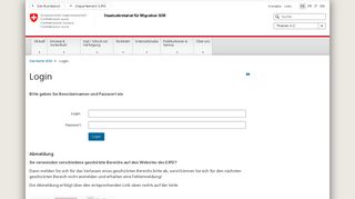 
                            4. Login - Staatssekretariat für Migration - Der Bundesrat admin.ch