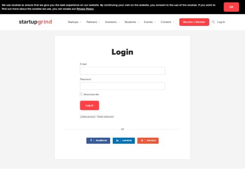 
                            5. Login - Startup Grind