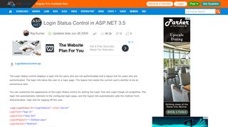 
                            8. Login Status Control in ASP.NET 3.5 - C# Corner