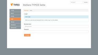 
                            10. Login - Stefans TYPO3 Seite