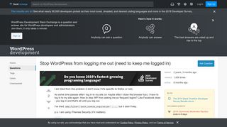 
                            11. login - Stop WordPress from logging me out (need to keep me logged ...