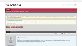 
                            9. Login streak rewards - Ateam Forum