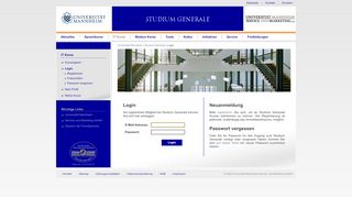 
                            1. Login: Studium Generale Universität Mannheim