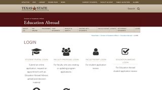 
                            6. LOGIN : Study Abroad Office : Texas State University