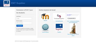 
                            2. Login - Supélec ENT