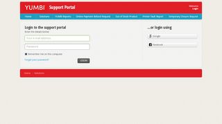 
                            2. Login - Support Portal - yumbi