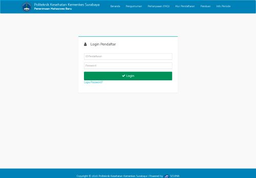 
                            3. Login - Surabaya - Politeknik Kesehatan Kemenkes Surabaya