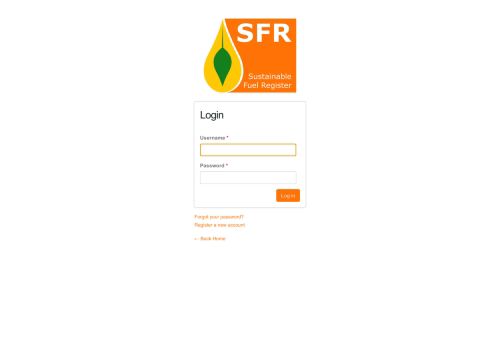 
                            12. Login | Sustainable Fuel Register