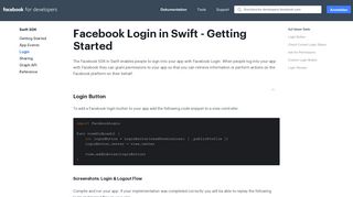 
                            4. Login - Swift SDK - Facebook for Developers