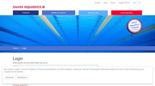 
                            7. Login | Swiss Swimming