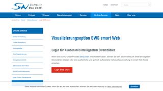 
                            3. Login SWS smart - Stadtwerke Werl