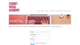 
                            11. Login | Sydney Vocal Academy - Singing, Piano and Guitar ...