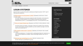 
                            3. Login-systemer — Det Kgl. Bibliotek - Statsbiblioteket