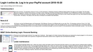 
                            12. Login t online de. Log in to your PayPal account. 2018-10-20