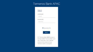 
                            3. Login - T24 APAC - Temenos Bank
