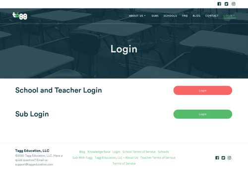 
                            10. Login - Tagg Education, LLC