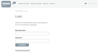 
                            4. Login: Tandem St. Gallen