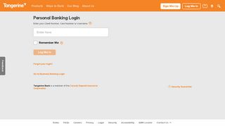 
                            4. Login | Tangerine