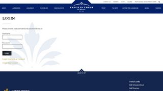 
                            3. Login - Tanglin Trust School