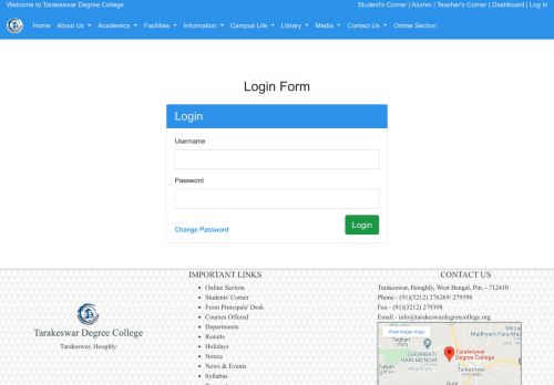 
                            1. Login - Tarakeswar Degree College