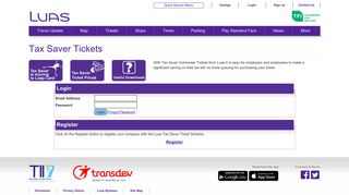 
                            2. Login - Tax Saver Commuter Tickets - Luas