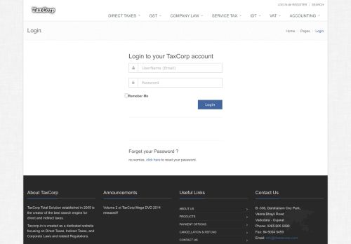 
                            1. Login - TaxCorp Total Solution