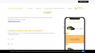 
                            3. Login – Taxi en Barcelona