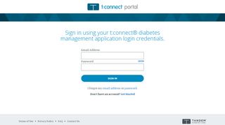 
                            9. Login - t:connect portal - Tandem Diabetes