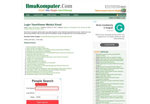 
                            5. Login TeamViewer Melalui Email : IlmuKomputer.Com