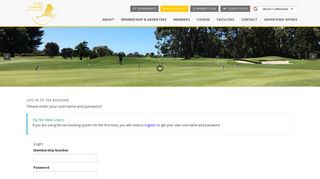 
                            2. Login - Tee Booking - Omanu Golf Club