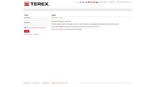 
                            1. Login | Terex