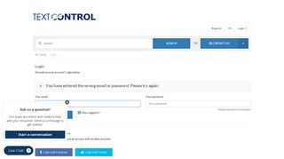 
                            1. Login - Text Control Support