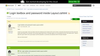 
                            7. Login textbox and password inside Layout.cshtml | The ASP.NET Forums