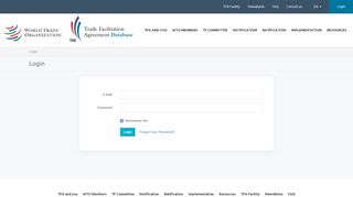 
                            10. Login | TFAD - Trade Facilitation Agreement Database - TFA Database