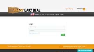
                            7. Login - THAT Daily Deal