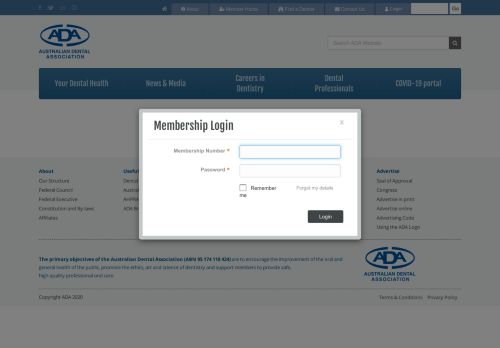 
                            4. Login - The Australian Dental Association