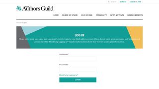 
                            9. Login - The Authors Guild