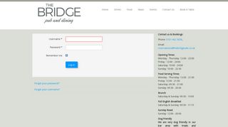 
                            7. Login - The Bridge Pub and Dining