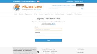 
                            13. Login - The Canadian Vitamin Shop