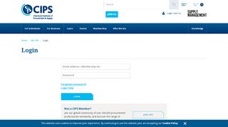 
                            1. Login - The Chartered Institute of Procurement and Supply - CIPS
