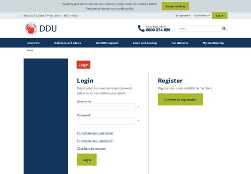 
                            3. Login - The DDU