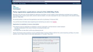 
                            7. Login - The Electoral Commission