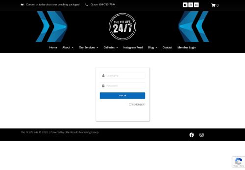 
                            8. Login – The Fit Life 24 7