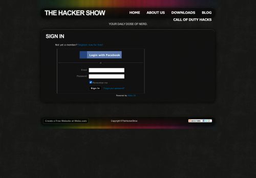 
                            1. Login - The Hacker Show - Webs