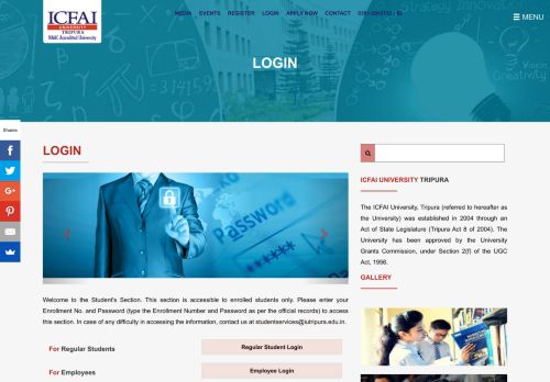 
                            2. Login | The ICFAI University Tripura | Full-time Campus Programs ...