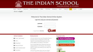
                            1. Login | The Indian School