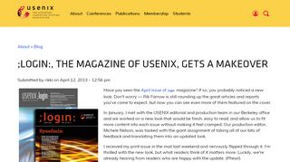 
                            3. ;login:, the Magazine of USENIX, Gets a Makeover | USENIX